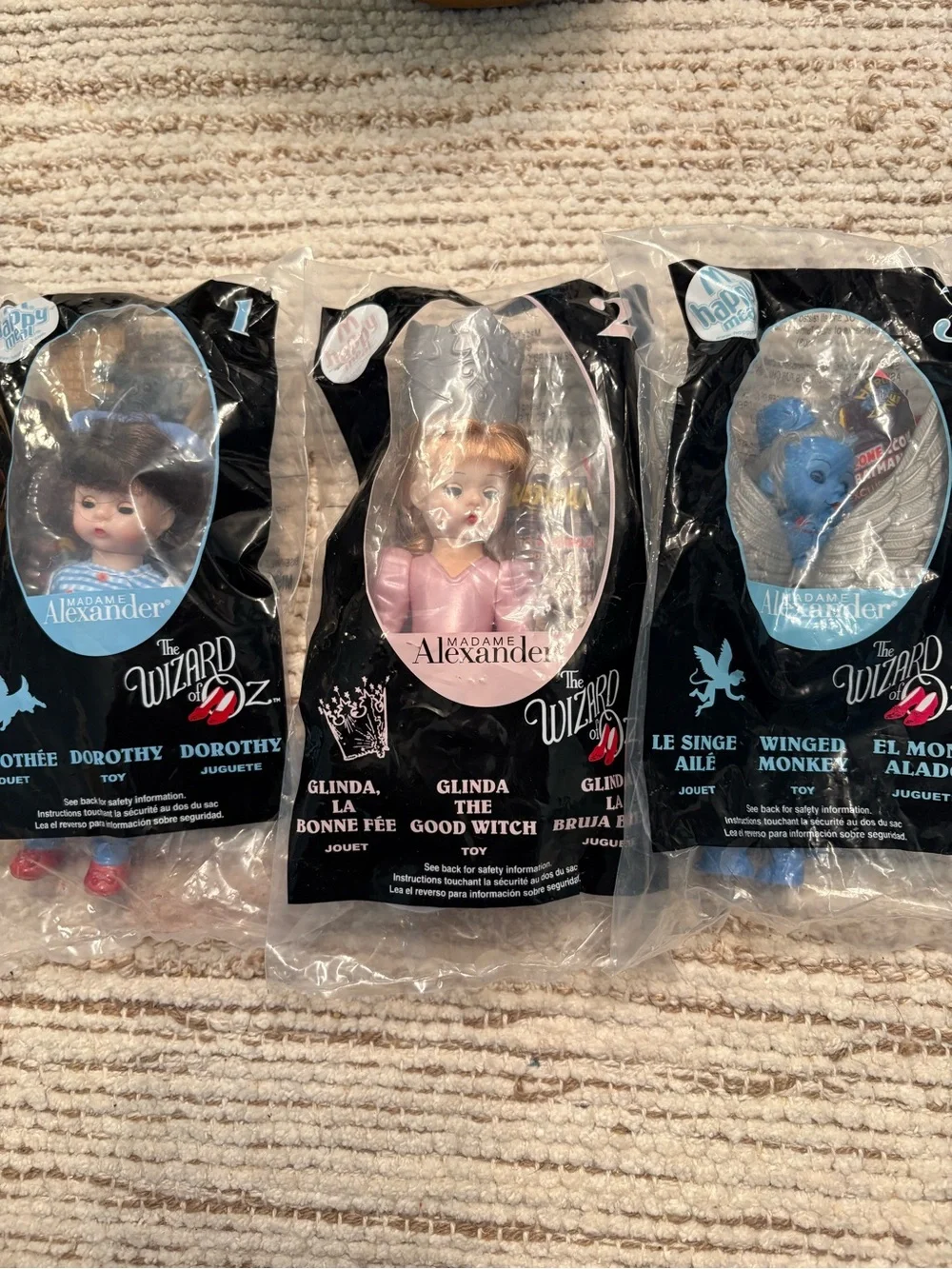Vintage Sealed 2008 McDonald’s Wizard of Oz/WICKED Madame Alexander Lot 1-3